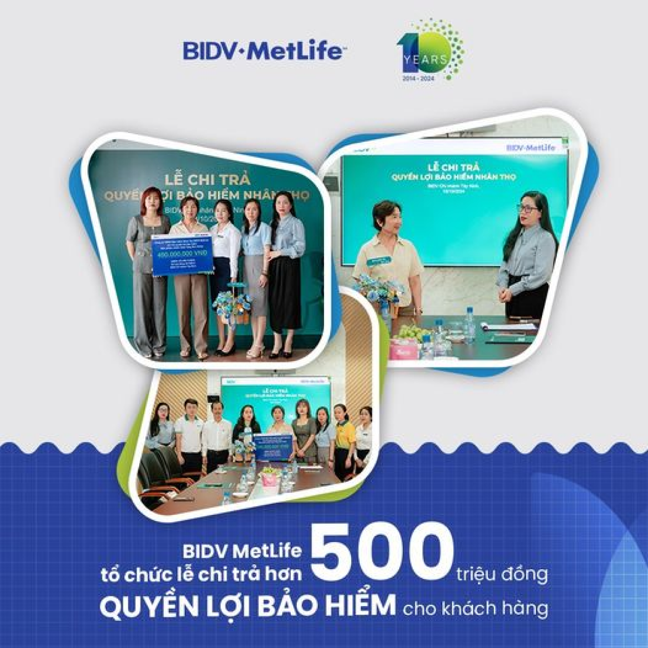 Bảo hiểm Nhân thọ BIDV MetLife chi trả Quyền lợi bảo hiểm.